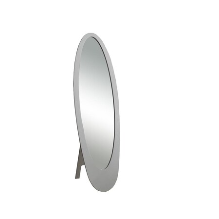 Monarch Specialties Mirror, Full Length, Standing, Floor, 60" Oval, Dressing, Bedroom, Wood, Grey, Contemporary, Modern I 3359